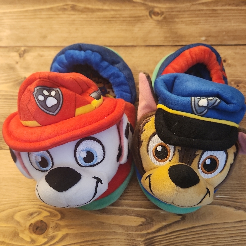 Paw Patrol Red and Blue Kids Slippers